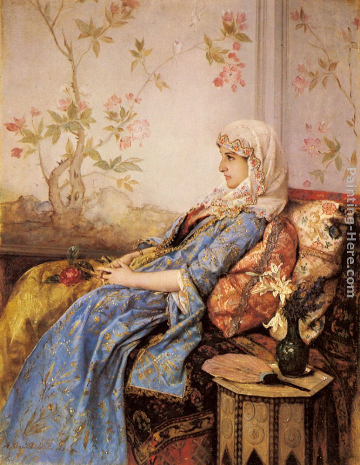 An Exotic Beauty in an Interior painting - Auguste Toulmouche An Exotic Beauty in an Interior art painting An Exotic Beauty in an Interior painting - Auguste Toulmouche An Exotic Beauty in an Interior art painting